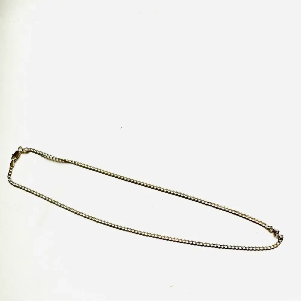NEW NYC STERLING .925 Solid Silver 18” Chain Cuban Link Diamond Cut Necklace
